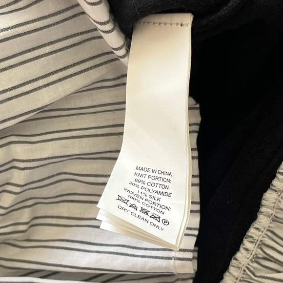 Kate Spade | Mixed Media Stripe Hem Cotton Silk Sweater - Picture 4 of 6